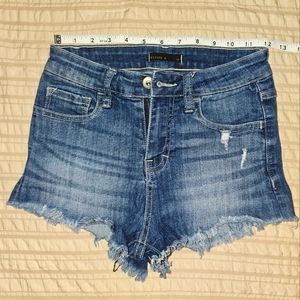 Distressed Denim Shorts